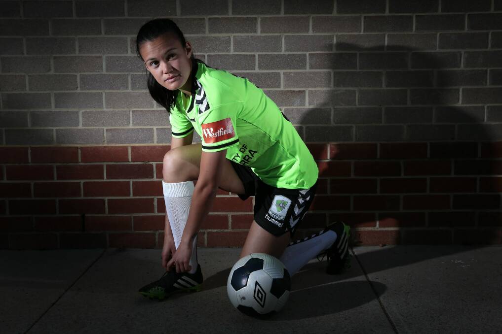 Rebecca Kiting has cemented her place in Canberra United's defence this season. Photo: Jeffrey Chan