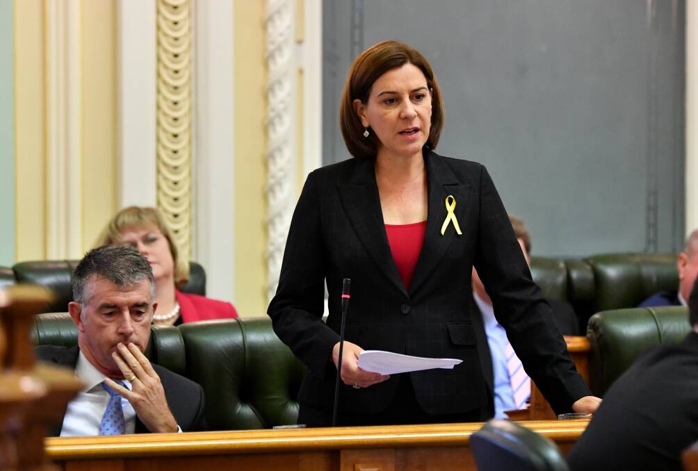 LNP leader Deb Frecklington says the rollout of the integrated electronic medical record should be halted until all issues are resolved. Photo: AAP Image/ Darren England