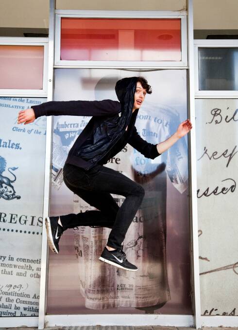 Leaps and bounds: Sam Young-Wright's dancing career is taking off. Photo: Lorna Sim