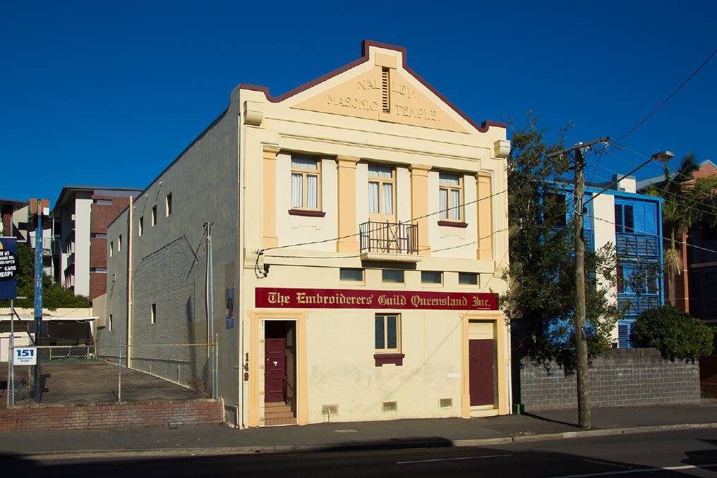 The small yellow building purchased by the Embroiderers' Guild of Queensland in the mid 1980s. Photo: Supplied