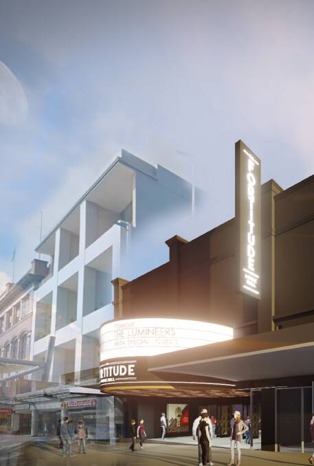 Artist's impression of the Fortitude Music Hall in the Brunswick Street Mall. Photo: Supplied