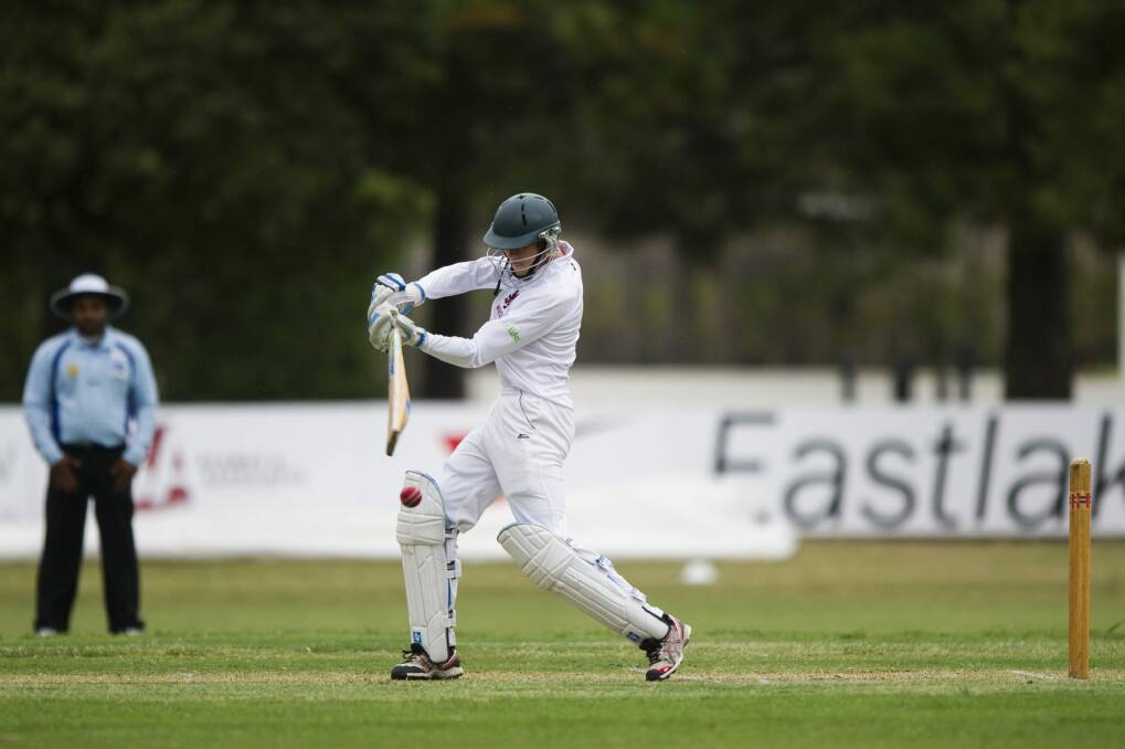Young gun: Wests/UC opener Matthew Gilkes on his way to 80 against Eastlake on Saturday. Photo: Rohan Thomson