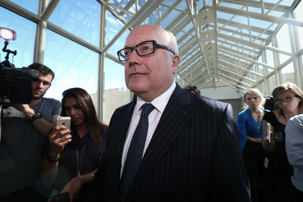 Attorney-General George Brandis said the mandatory metadata retention regime ''applies only to the most serious crime''.  Photo: Alex Ellinghausen