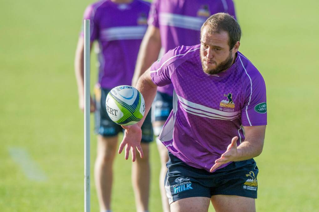 Brumbies prop Ben Alexander says the pressure is on the Waratahs to perform in South Africa. Photo: Jay Cronan