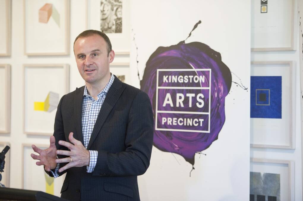 ACT Chief Minister Andrew Barr launchs the Kingston Arts Precinct. Photo: Jay Cronan