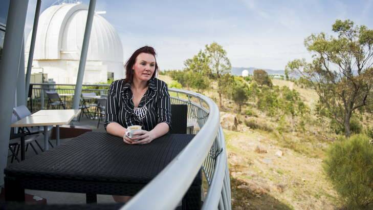 Owner of the Scope Cafe on Mt Stromlo, Simone Hunter, who is lobbying the Federal Government, to upgrade the buildings that she operates the cafe from. Photo: Rohan Thomson