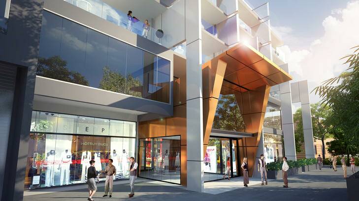 An artists' rendering of the new developments in Braddon. Rear arcade view. Photo: Supplied