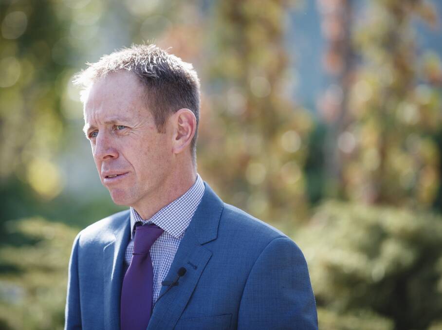 Minister for Mental Health Shane Rattenbury. Photo: Sitthixay Ditthavong