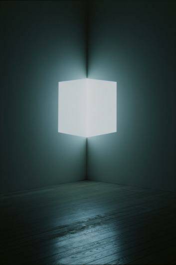 James Turrell's work Afrum (white). A cross-corner projection from 1966 at Los Angeles County Museum of Art. Photo: Florian Holzherr