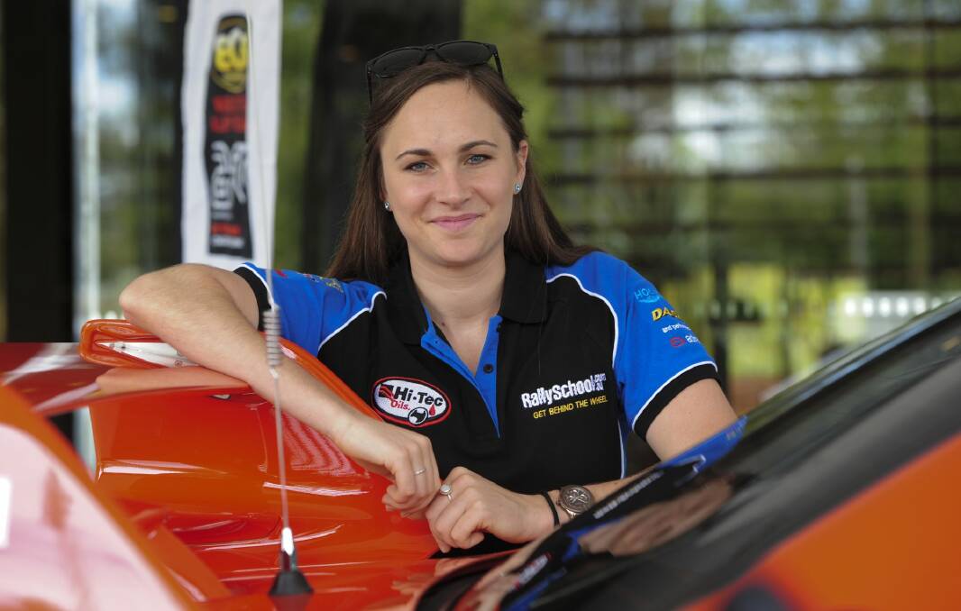 Taking the wheel: Canberra driver Molly Taylor will be competing in the National Capital Rally. Photo: Graham Tidy