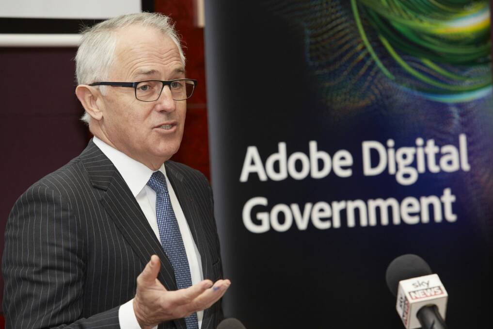 Communications Minister Malcolm Turnbull at the launch of the Deloitte report "Digital Government Transformation". Photo: Supplied