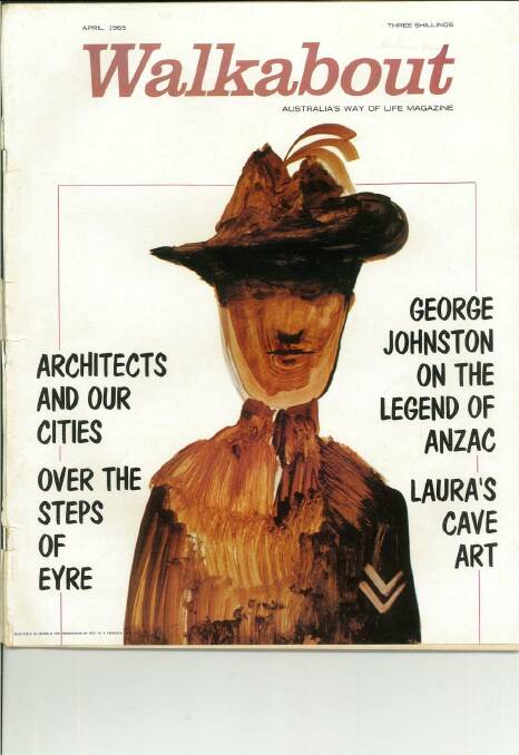 Sidney Nolan supplied the cover art for this April 1965 edition of <i>Walkabout</i> magazine.  Photo: Supplied