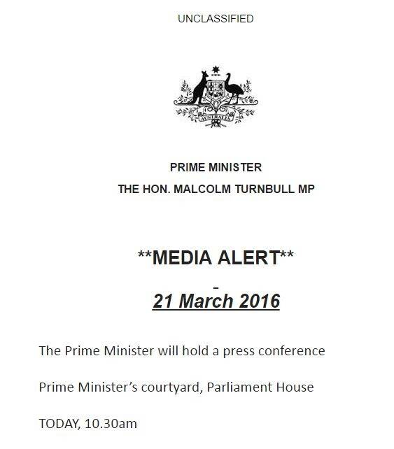 The email that sent the Canberra press gallery scrambling.