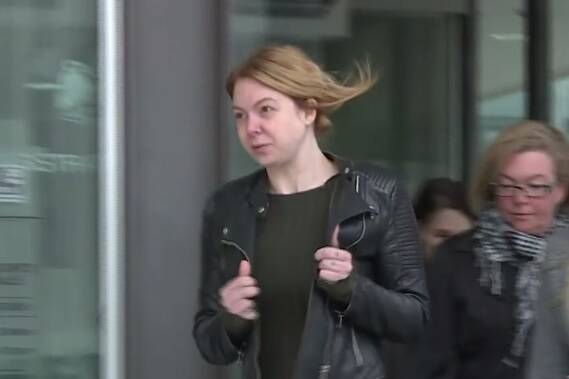 Fraud accused Jessica Kate Anderson, 29, leaves the ACT Magistrates Court in July.
