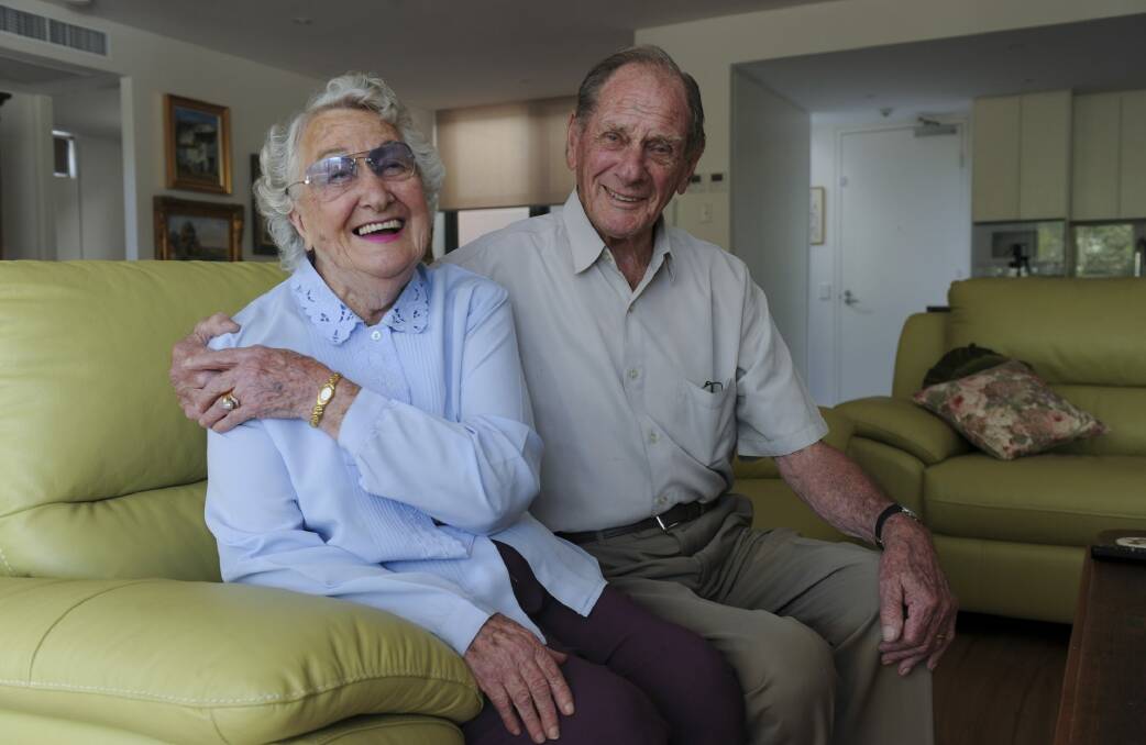 Retired Air Marshal David Evans relaxes at his Kingston home with his wife Gail.
 Photo: Graham Tidy 
