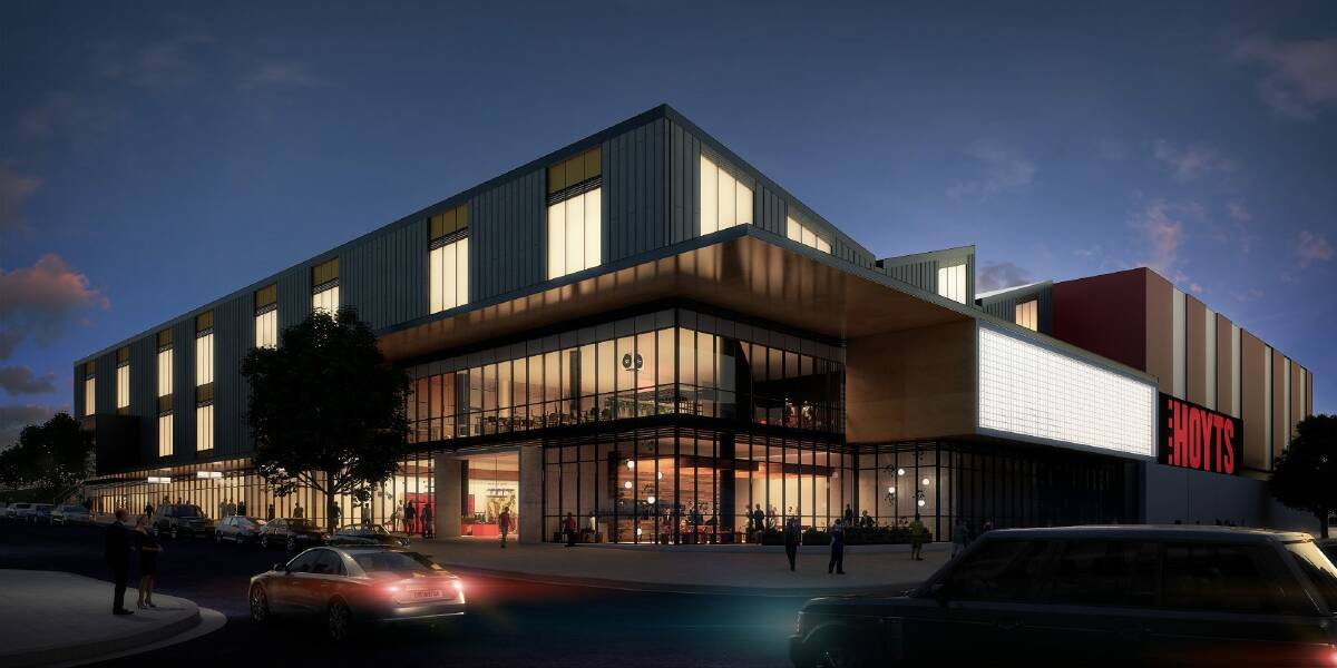 An artist impression of the proposed Gungahlin cinema and entertainment precinct. Photo: Cox Architecture