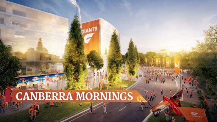 An artist's impression of proposed Manuka Oval redevelopment.  Photo: Supplied