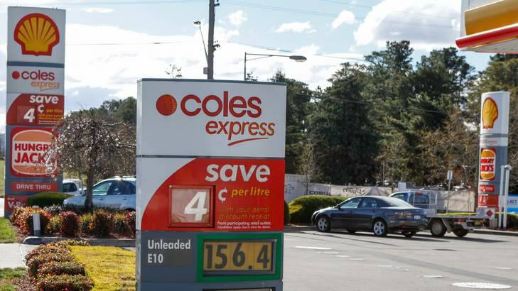 Coles Shell petrol station in Fyshwick. Photo: Katherine Griffiths