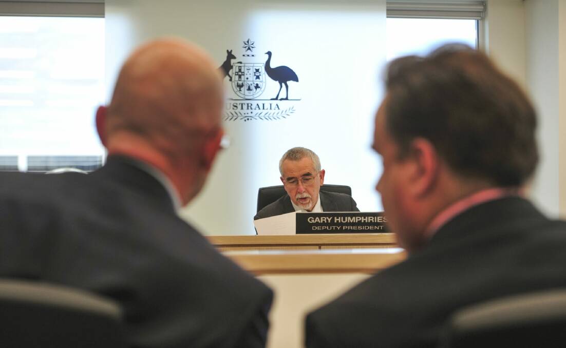 Deputy President of the Administrative Appeals Tribunal, Gary Humphries, at work.  Photo: Melissa Adams