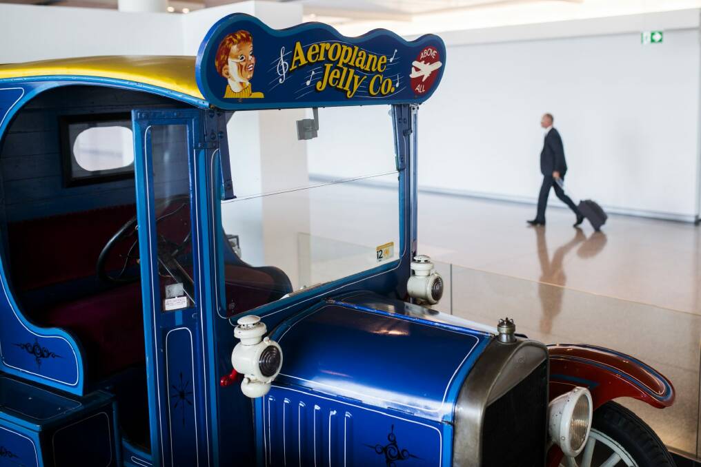 The Model T Ford used to promote Aeroplane Jelly at Canberra International Airport.
 Photo: Rohan Thomson