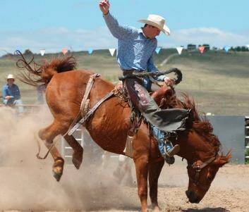 Holding on: Head out of town for the Bungendore Rodeo on Sunday. Photo: Supplied