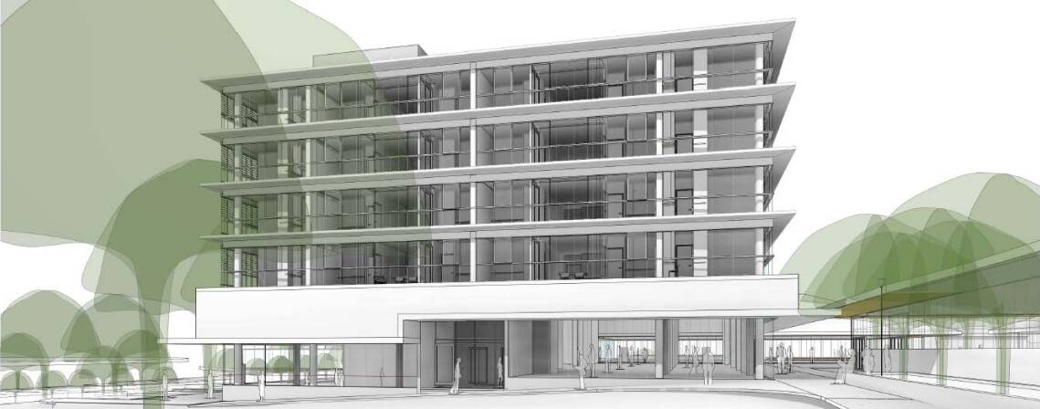 An artist's impression of the proposed building, which would be constructed at 41 Curtin Place. Photo: Canberra Town Planning