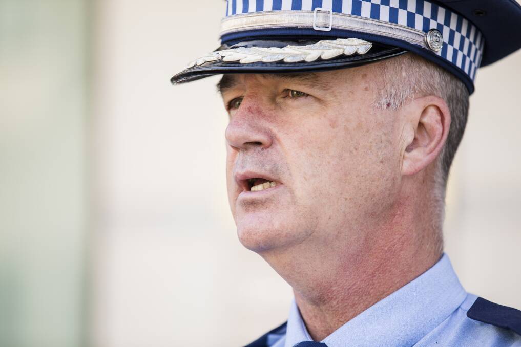 Assistant Commissioner Peter Barrie. who praised the actions of the police officers involved in Saturday morning's shooting incident. Photo: Jamila Toderas