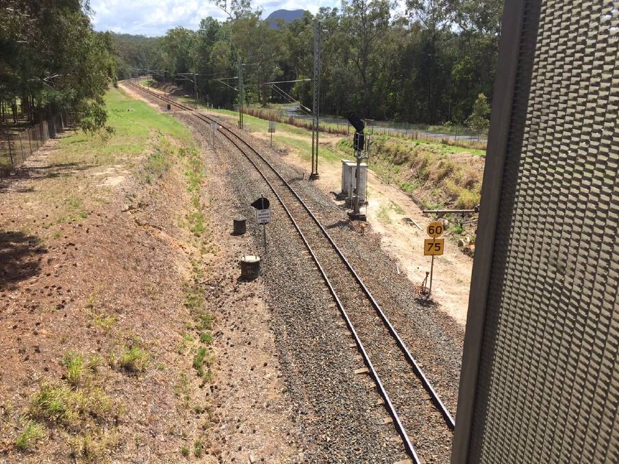 The single track rail line which has serviced the Sunshine Coast. Photo: Tony Moore - Fairfax Media