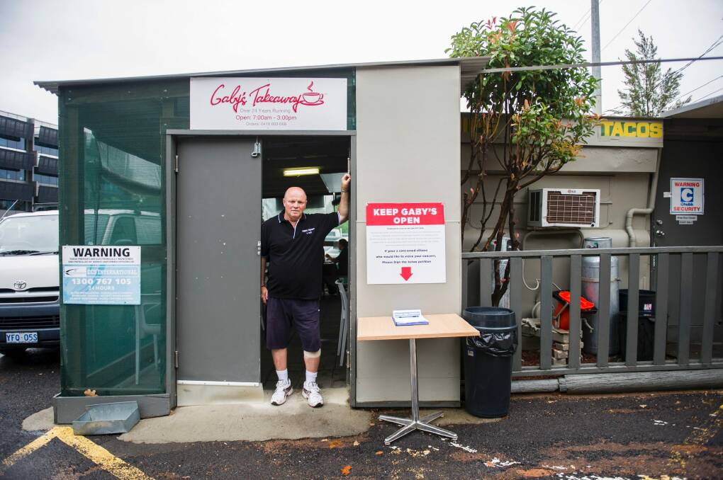 Gabriel Wilk, the owner of Gaby's Takeaway, at the Barton takeaway shop. Photo: Rohan Thomson