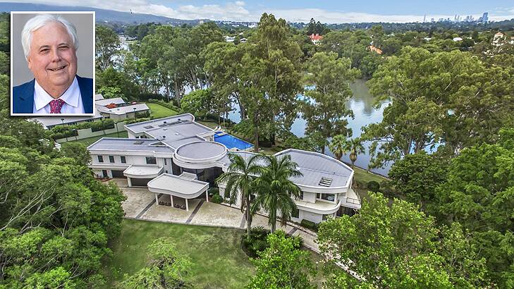Clive Palmer reported snapped up this riverfront property for a bargain. Photo: AAP/Supplied