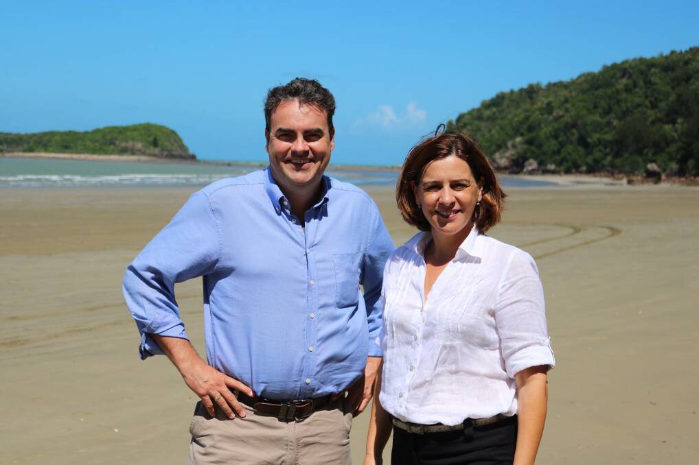 LNP leader Deb Frecklington, pictured with Mr Costigan, said he "doesn't have the morals and the values" to be part of her team. Photo: Facebook