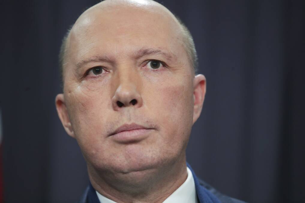 Home Affairs Minister Peter Dutton announced on Wednesday he had written to the states just before Christmas proposing the national scheme. Photo: Alex Ellinghausen