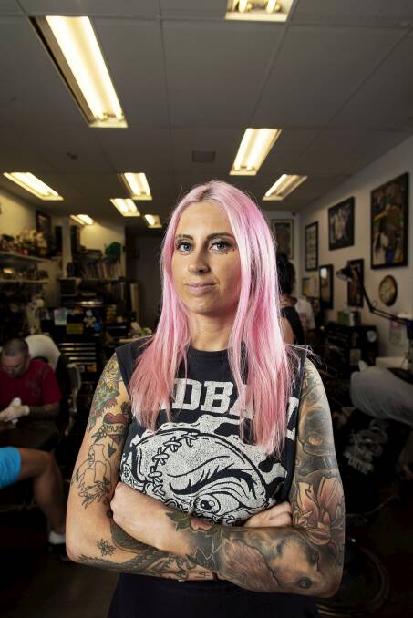 Jess Buxton says an increase in the number of Australians who are getting tattoos is likely because of changing social norms. Photo: Christopher Pearce