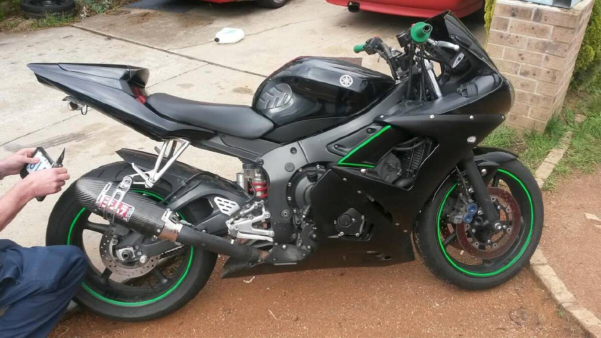 The motorcycle police believe was involved in a hit-and-run with one of its officers. 