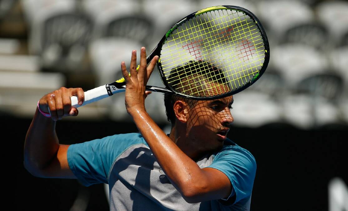 Nick Kyrgios is ready for his first match of the year. Photo: Daniel Munoz