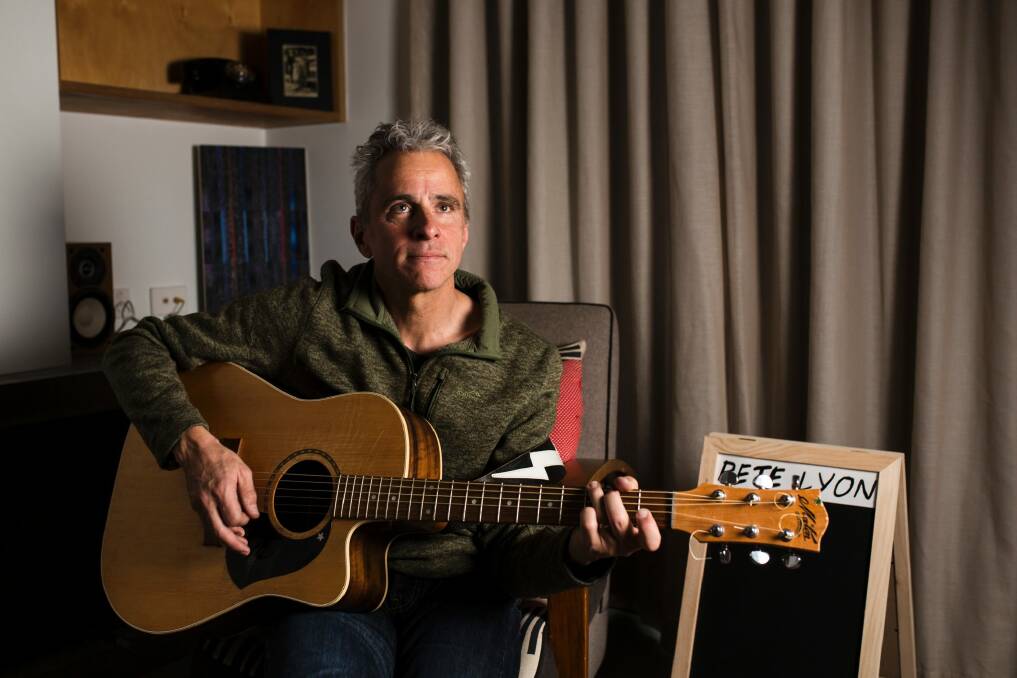 Canberra musician Pete Lyon is embarking on a plan to become a rock star. Photo: Jamila Toderas