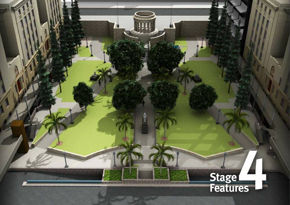 Stage four of the Anzac Square will include adding a lift and more grass. Photo: Supplied
