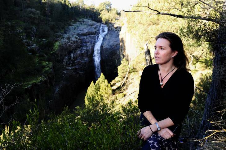 Anna Hyles at Ginninderra Falls, Macgregor. Photo: Melissa Adams