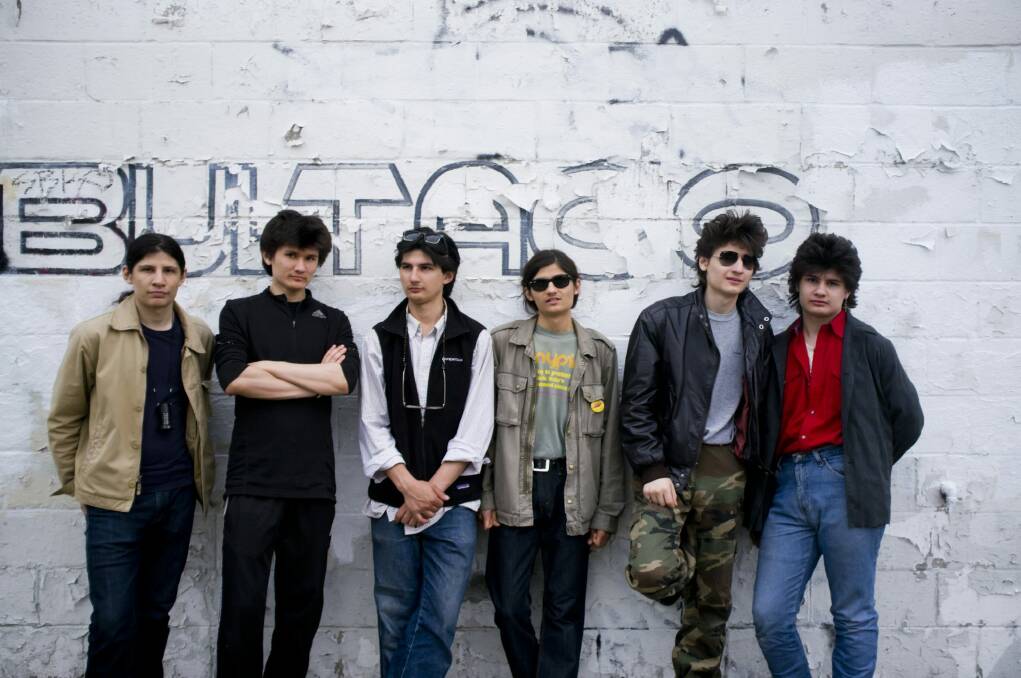 The sibling subjects of a the new documentary The Wolfpack, from left: Mukunda, Bhagavan, Govinda, Narayana, Jagadisa and Krisna. Photo: The New York Times