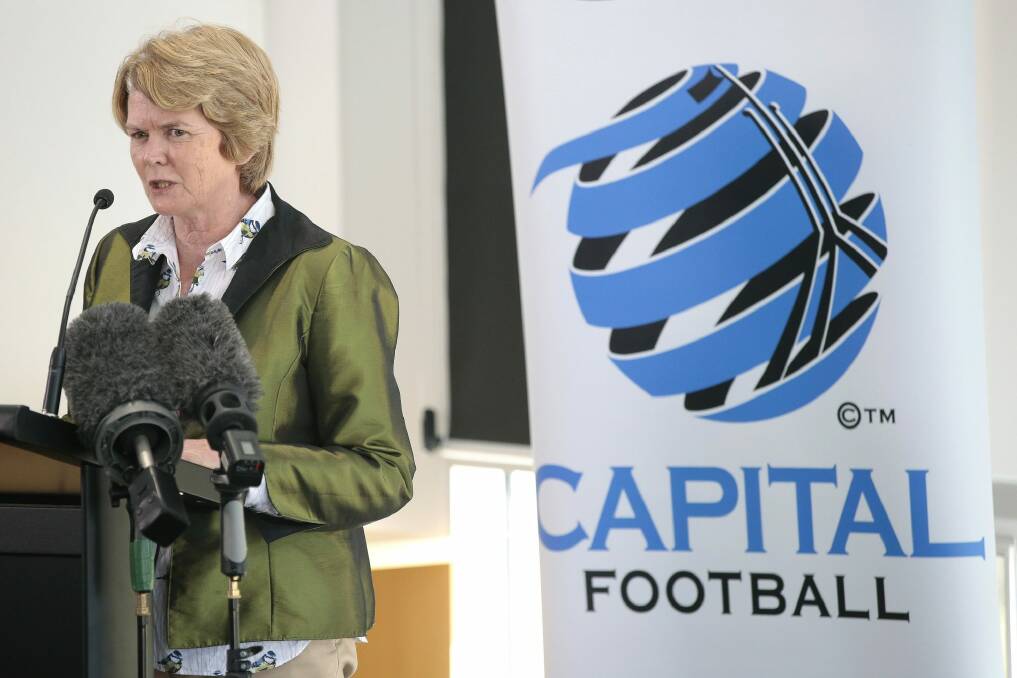 Keen debate: Capital Football chief executive Heather Reid said some club presidents are against the idea of representative teams playing in the National Premier League. Photo: Jeffrey Chan