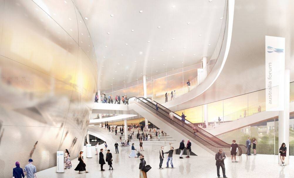 The design for the convention centre's foyer.