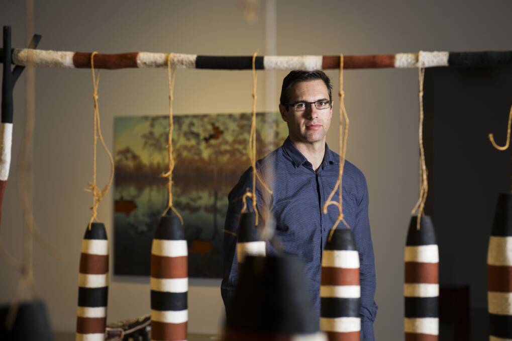 Nathan D'Cunha is a Canberra PhD candidate studying the effect of art on dementia patients.  Photo: Dion Georgopoulos