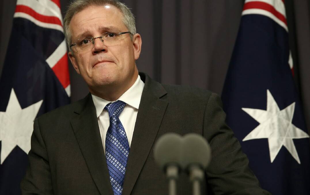 While still refusing to release the report, Scott Morrison pledged to introduce legislation to remove this discriminatory right allowed to the religious schools.  Photo: Alex Ellinghausen