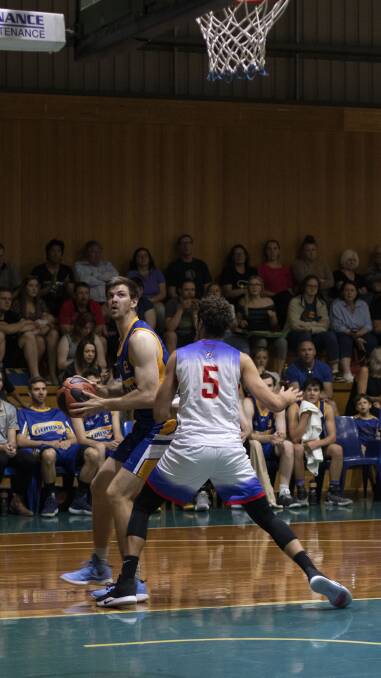 Darcy Malone playing for the Canberra Gunners in the NSW Waratah League. Photo: Basketball ACT