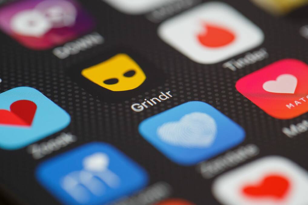 The Grindr app logo. Photo: Getty Images