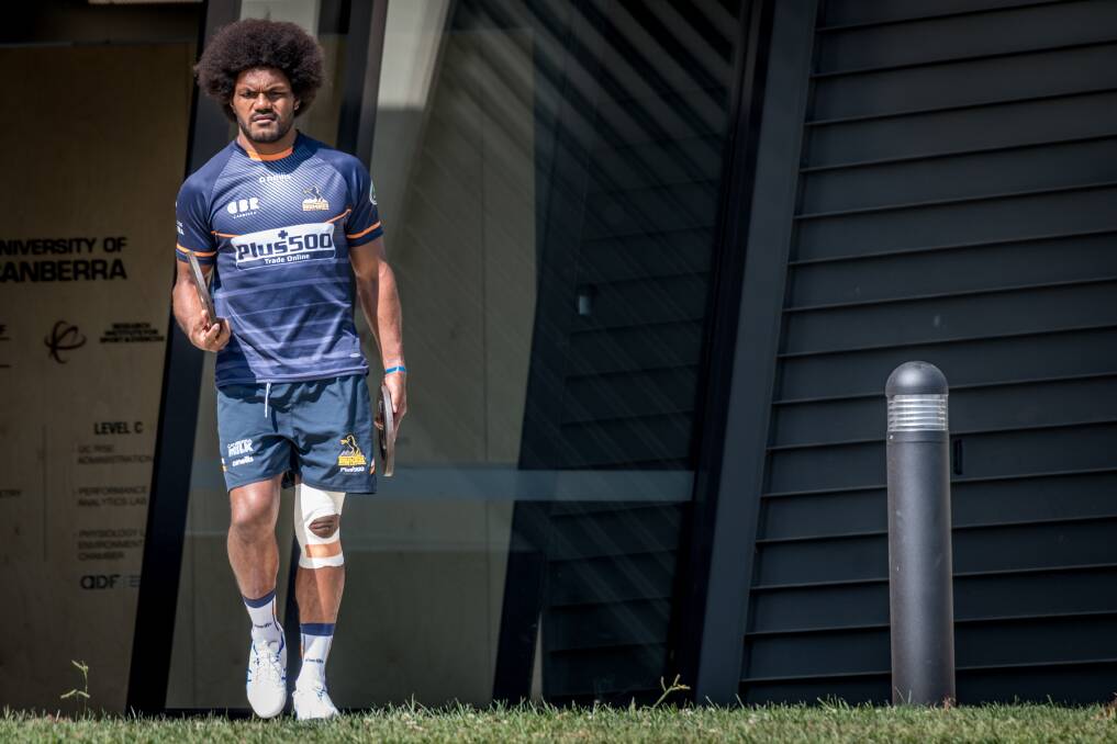 The 'bro with the fro' is back: Henry Speight returns to the Brumbies starting side on Friday. Photo: Karleen Minney