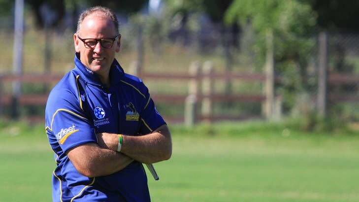 Coach Jake White looks on during a Brumbies Super Rugby training session. Photo: Gallo Images