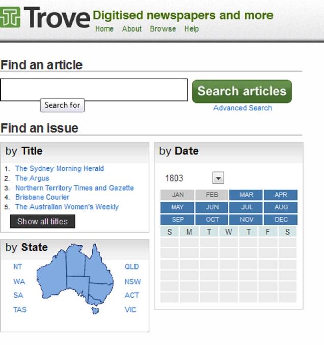 Trove, the National Library of Australia's digitised resource, is under threat. Photo: Supplied