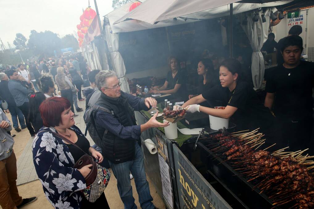 Colour, sounds and smells: Foodlovers enjoy the Noodle Market in Melbourne earlier this month. Photo: Patrick Scala