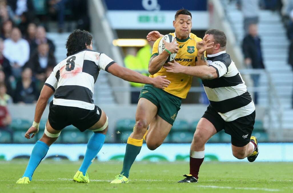 Long-term commitment: Israel Folau has chosen to stick with the 15-man game. Photo: Getty Images